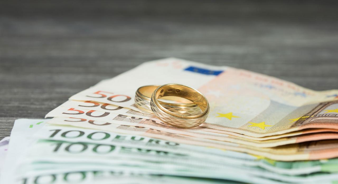 dinero. Pension compensatoria por divorcio